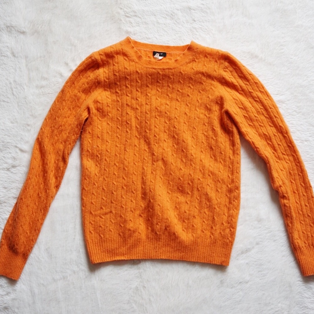 Orange J. Crew Sweater